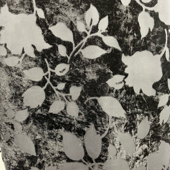 VTG 80’s Rickie Freeman For T.J. Nites Flocked Black Velvet Kimono Jacket Size 8 - Picture 10 of 12